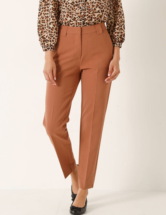 Pantalon cigarette, fluide (caramel) Pantalon cigarette, fluide (caramel)